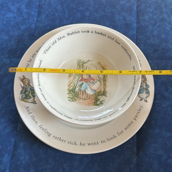 2 Piece Frederick Warne & Co. Peter Rabbit-Plate and Bowl Wedgewood England - Picture 9 of 9